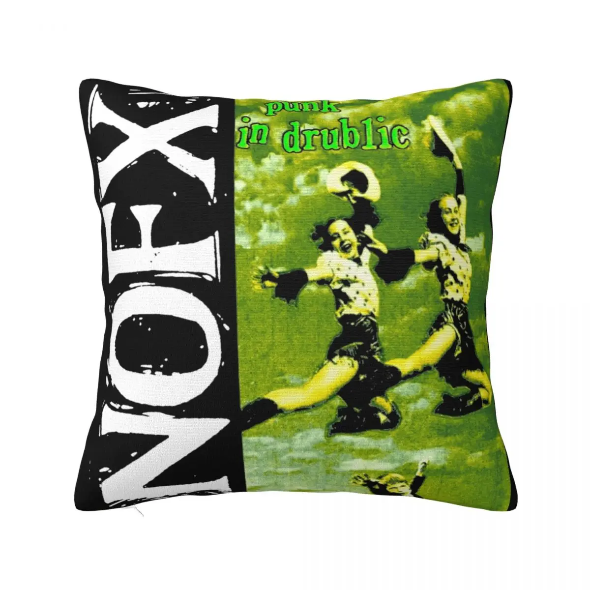 

Retro NOFX Rock Band Pillowcases Printed Cushion Cover Decor Pop-punk Music Throw Pillow Case Cover Seater Multiple Sizes