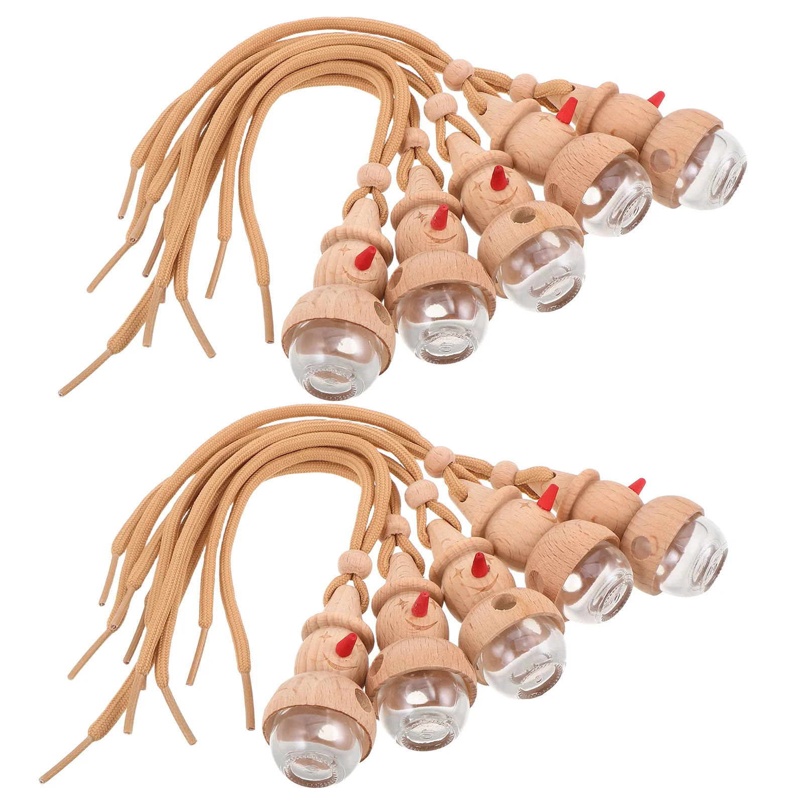 

10Pcs Car Fragrance Bottles Glass Empty Diffuser Container Portable Hanging Car Aromatherapy Bottles Refillable