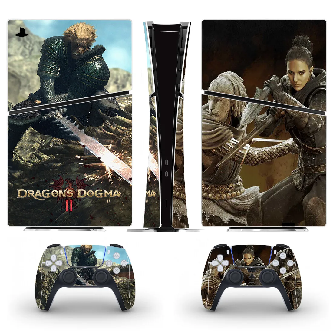 Dragon's Dogma PS5 Slim Digital Skin Sticker Protector Decal Cover for Console Controller PS5 Slim Sticker Vinyl