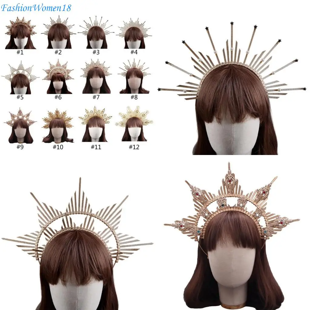 

Sungoddess Crown Headdsd для женщин Virginmary Baroak Partid