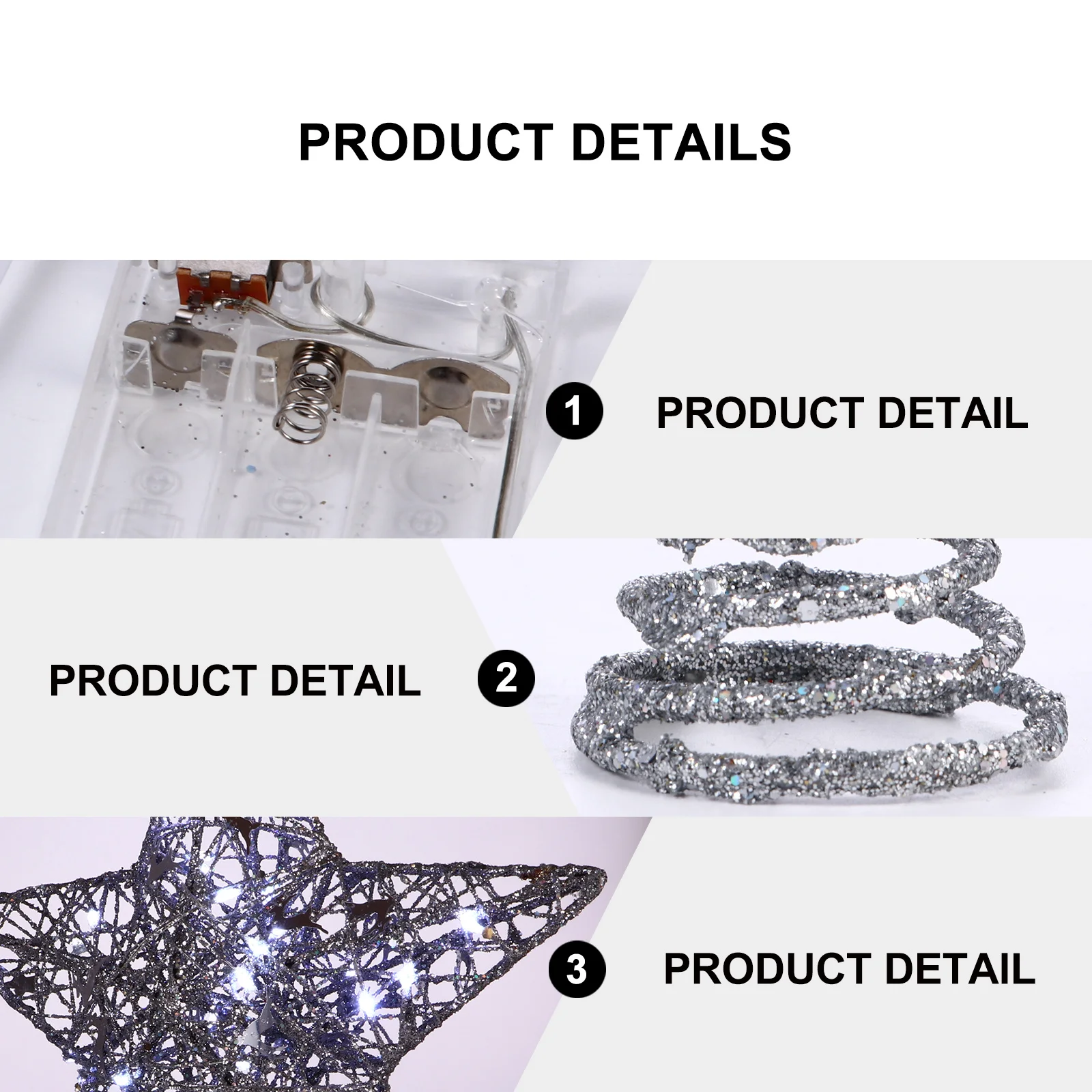 

1 pc Christmas Star Topper Gold Decorative Holiday Party Home Decoration Xmas Tree Topper Star Christmas Tree Decor Festive