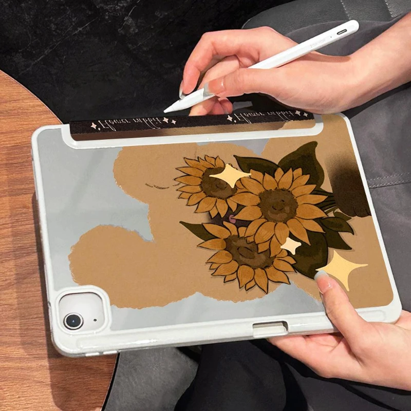 Funda protectora para IPad, carcasa de girasol, 7, 8, 9th, 10,2, 10. ª generación, IPad Air 4, 10,9, 2020, Air 5, Pro 11, 2022