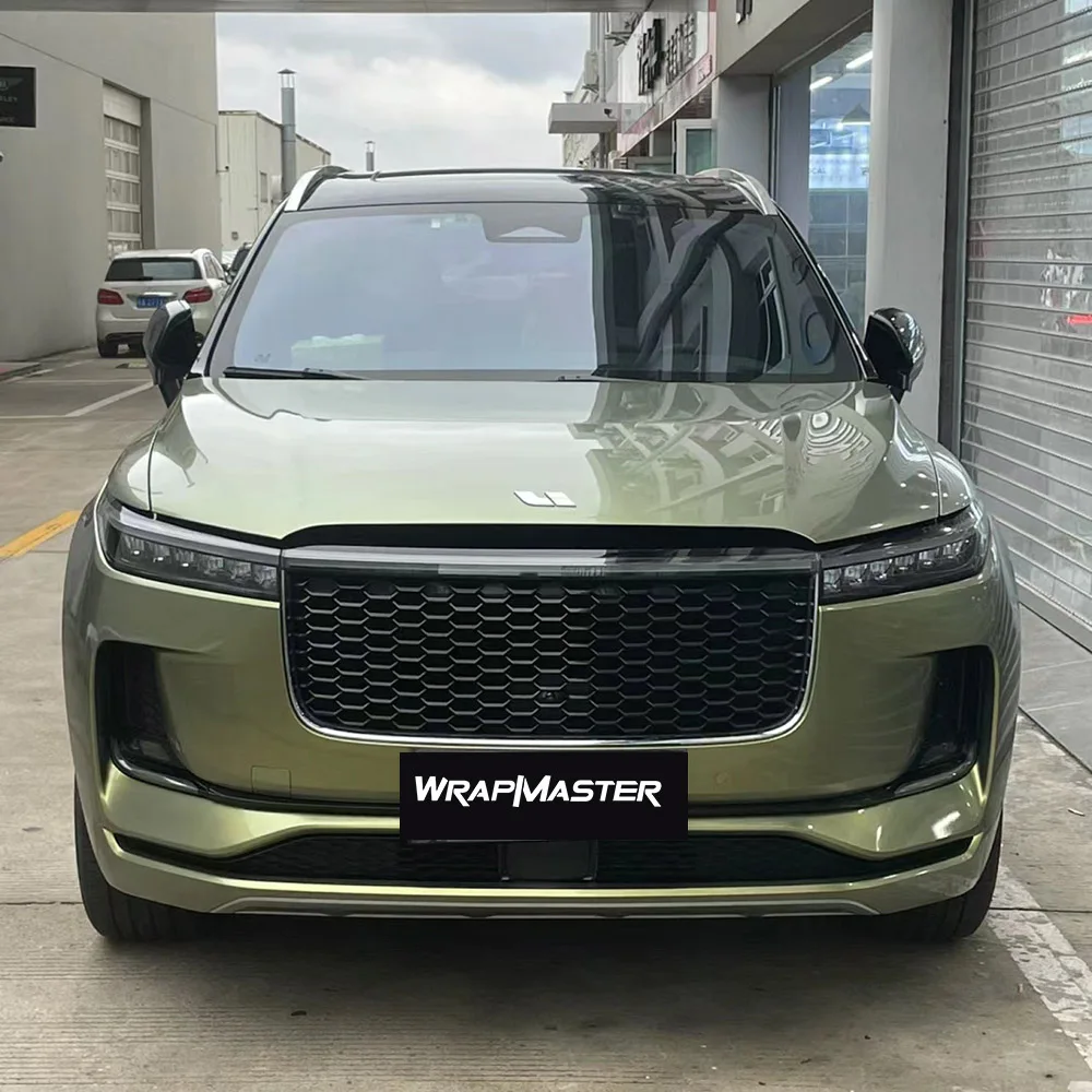 Wrapmaster 5*56ft PET Metallic urban Bamboo Green vehicle Wraps Vinyl Sticker Car wrapping Film