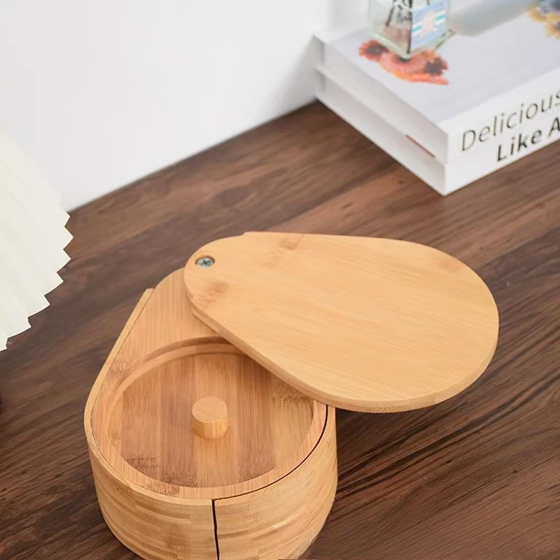 Dreifach drehbare Bar-Party-Utensilien aus Bambus für Saft, Cocktails, Gewürzbox