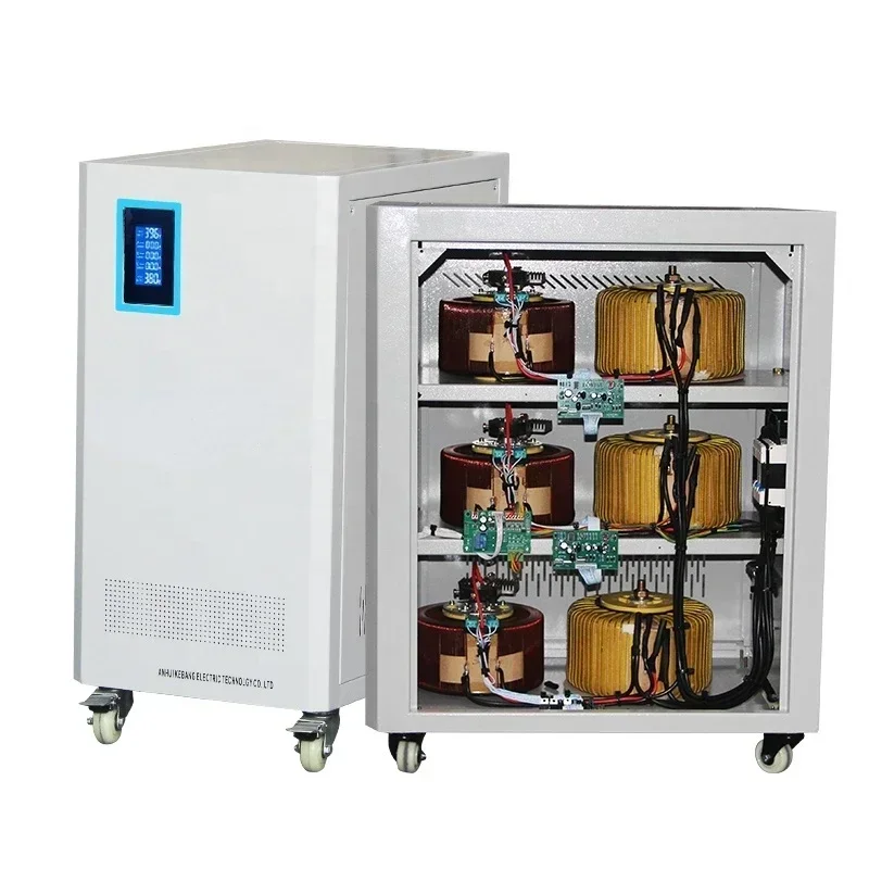 

Fully Automatic High Frequency 380V Three-Phase Voltage Stabilizer 15kVA/20kVA/30kVA Intelligent Elevator Protection Pr Stabiliz