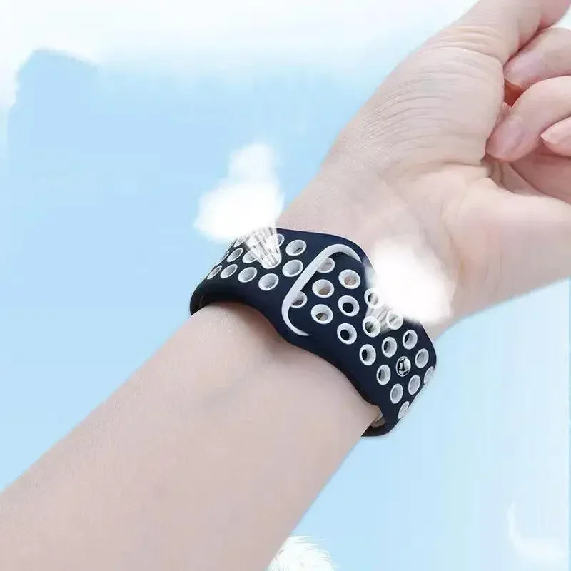 حزام سيليكون لساعة سامسونج جالاكسي الترا 47 ملم سوار رياضي ناعم معصمه حزام ساعة قابل للتنفس لحزام جالاكسي الترا