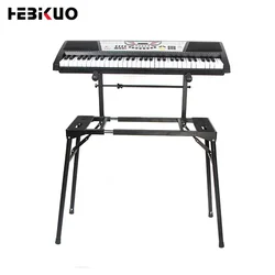 HEBIKUO QA60 Best double adjustable 2 tier piano keyboard stand for sale Synthesizer stand