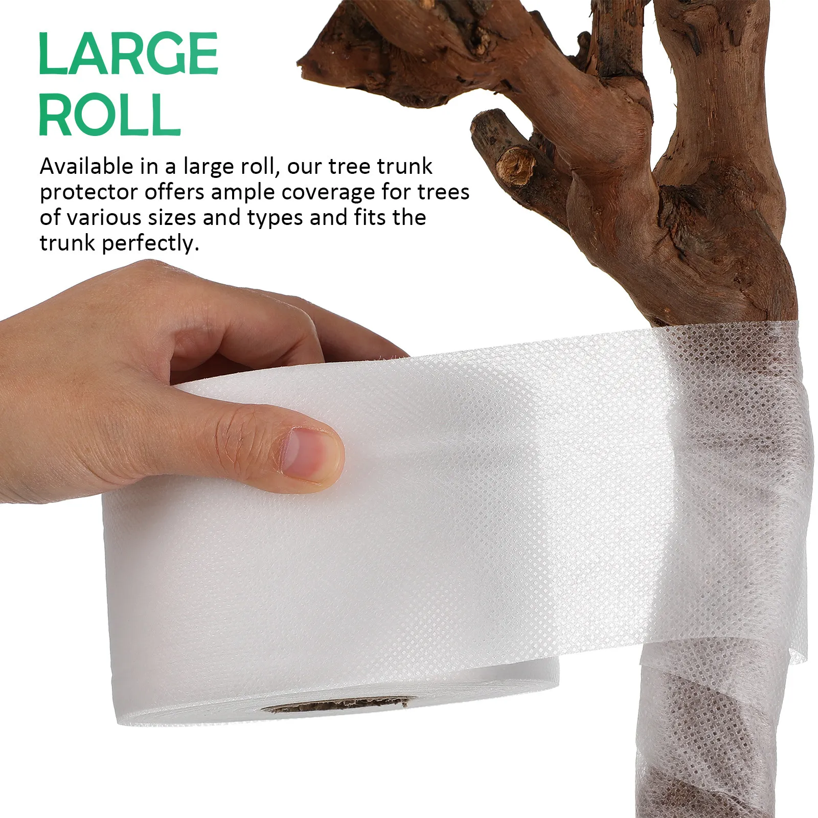 60M Tree Trunk Protector Wrap Non Woven Winter Tree Guard Cold Weather Protection Frost Bark Damage Prevention Reusable Garden