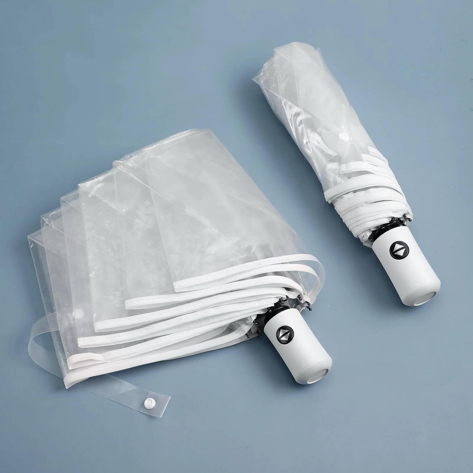 

Waterproof Automatic Open Close Umbrella Transparent Clear Folding Rain Umbrella for Women Windproof Portable Lightweight Design