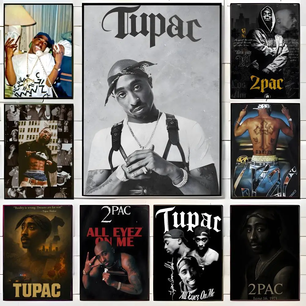 Rebellious Rapper T-Tupac Shakur Poster Wall Art Print Decorative Mural Home Decor Gift Unframed
