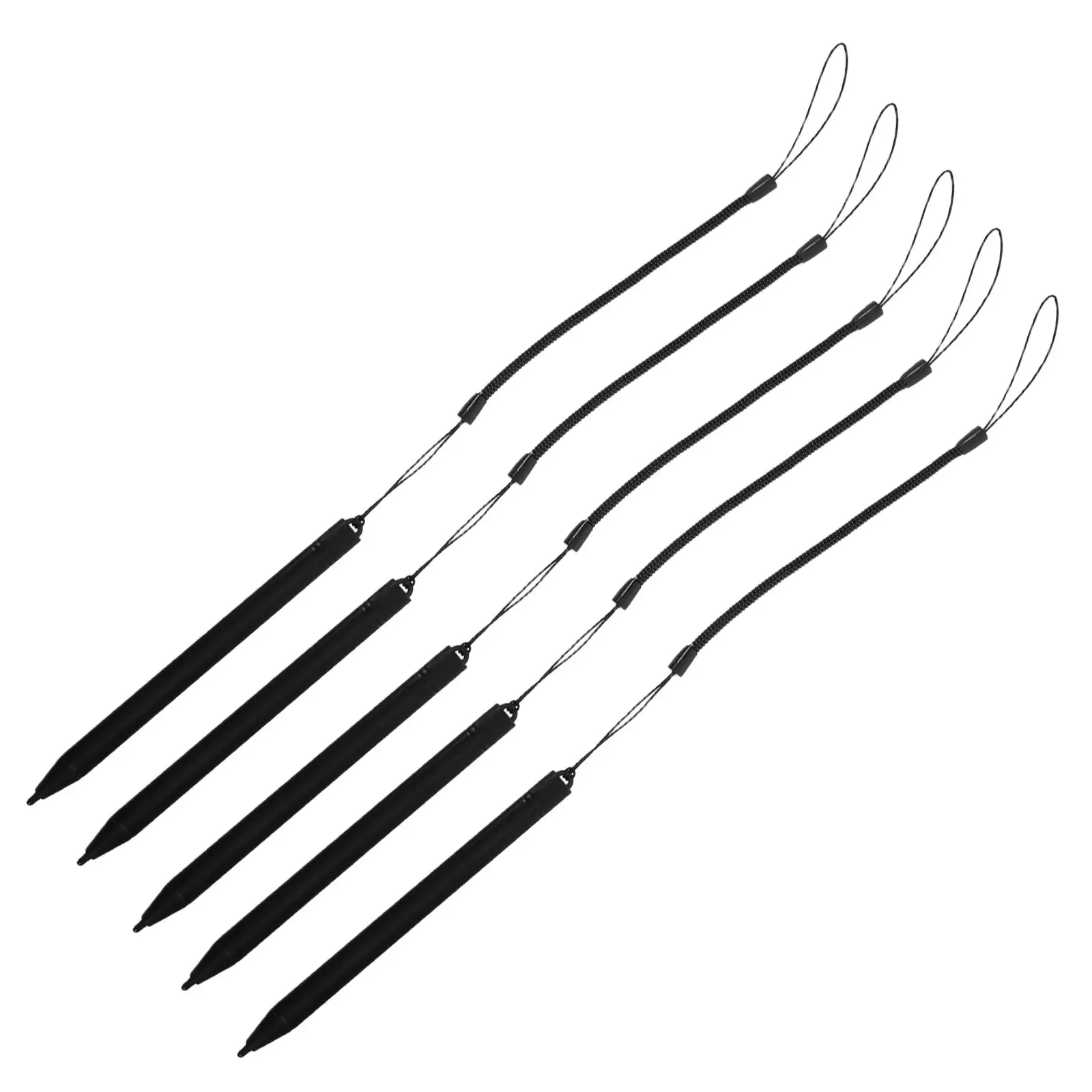 5Sets Resistive Touch Pen Stylus with Spring Rope Portable Lightweight Screen Stylus Pen for Tablets LCD Writing Boards