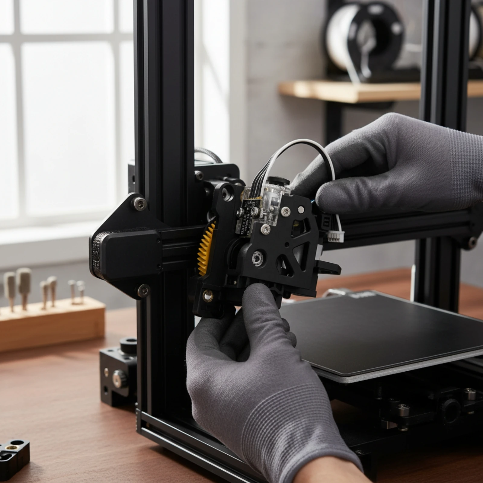 Replacement Extruder Assembly Precision Extruder Assembly Component Plug-and-Play Long-Lasting for 3D Printing