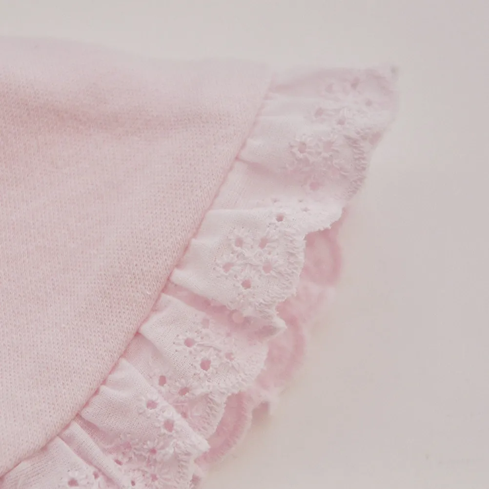 2Pcs Cotton Baby Bib Bowknot Lace Baby Saliva Towel Soft Lightweight Kids Lunch Apron Infant Girl White Pink Kids Lunch Apron