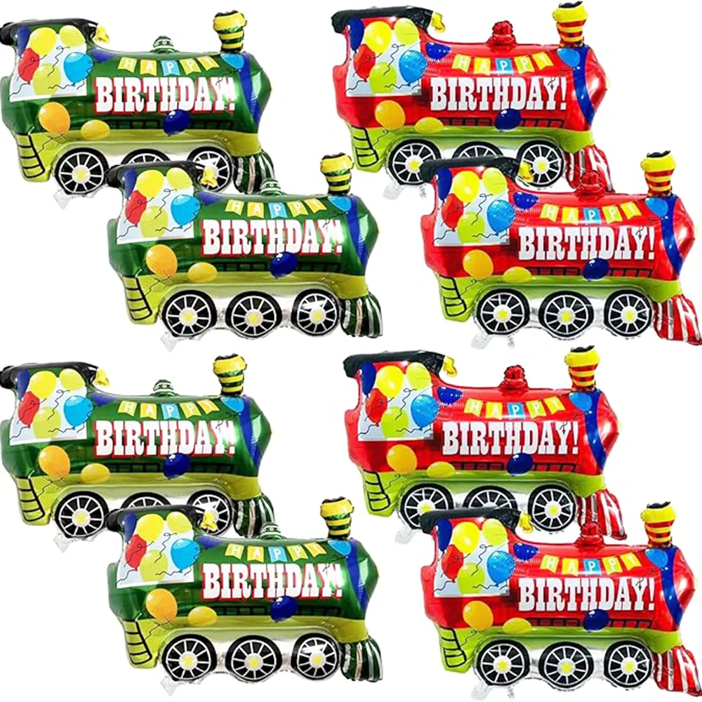 4PCS Train Birthday Foil Balloons Party Decorations Steam Birthday Baby Shower Party Supplies Party favour