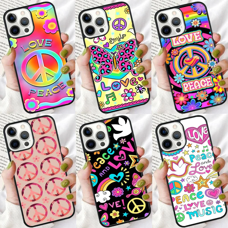 Peacr N Luv Flower Power Slumber Party Phone Case For iPhone 16 15 14 plus XR XS 11 12 13 Pro max Shell Cover coque