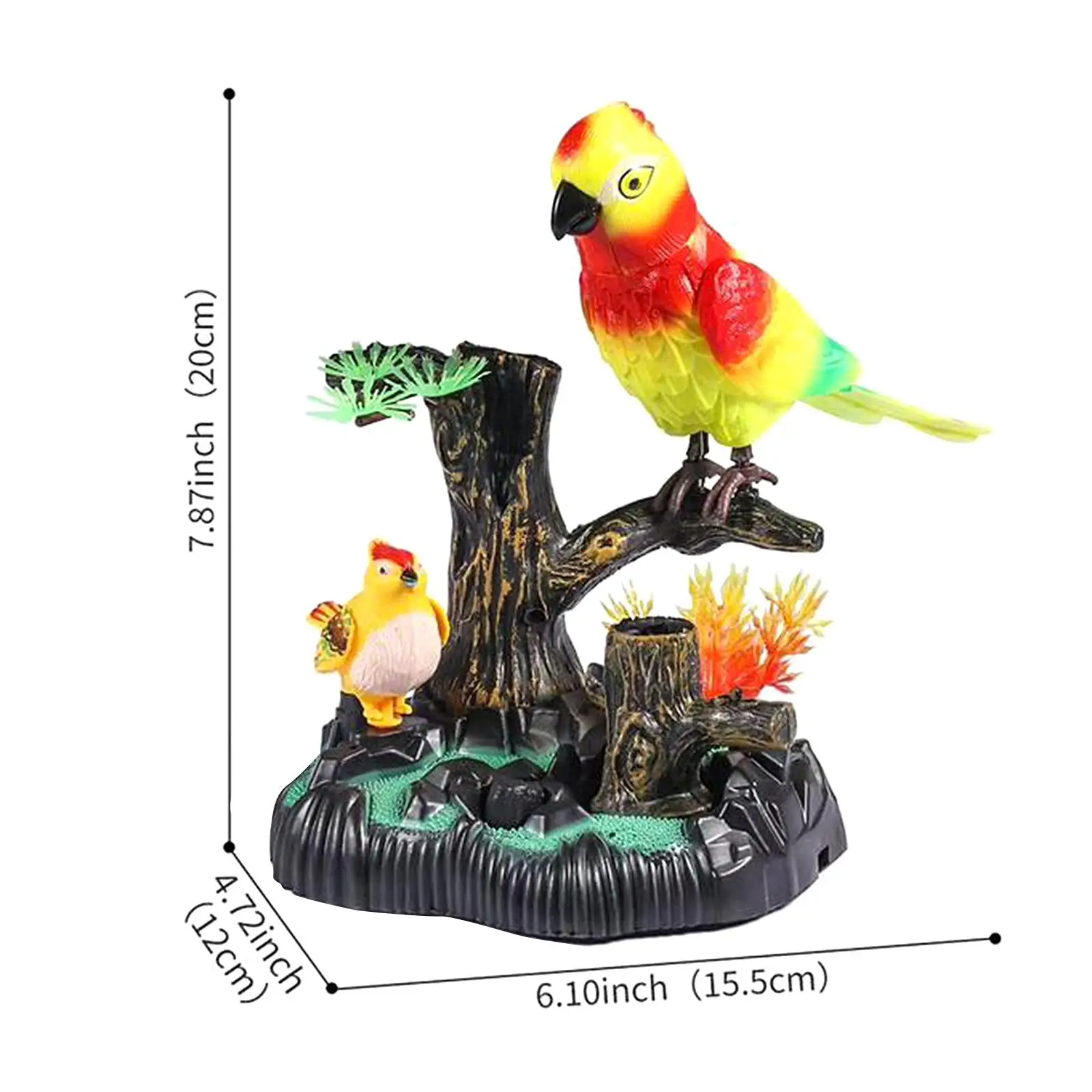 Electronic Birds Toy Singing and Chirping Decoration Cute Electric Desk Pet for Kids Room Baby Desk Christmas Birthday Gifts