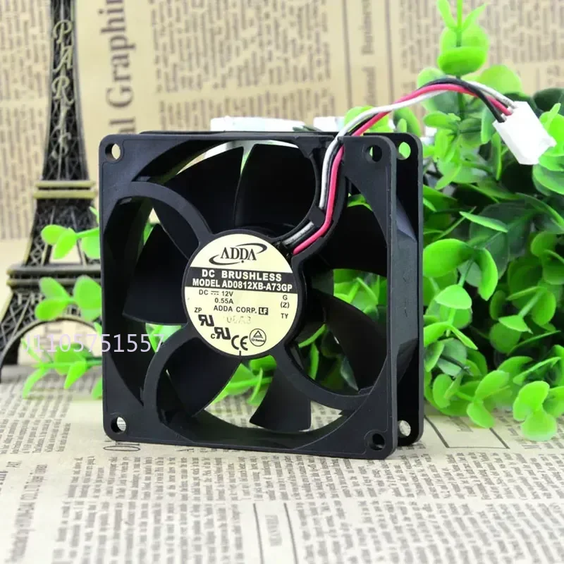 オリジナル-adda-8025-ad0812xb-a73gp-dc12v-055a-8cm-大風量ファン-adda-用