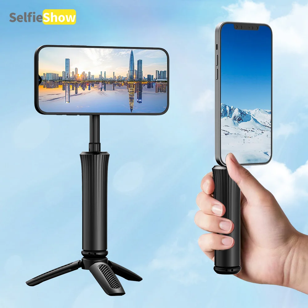 

A004 Magnetic Phone Holder Telescopic Mini Selfie Stick Tripod Stand Travel Photography Shooting Live Phone Mount Support