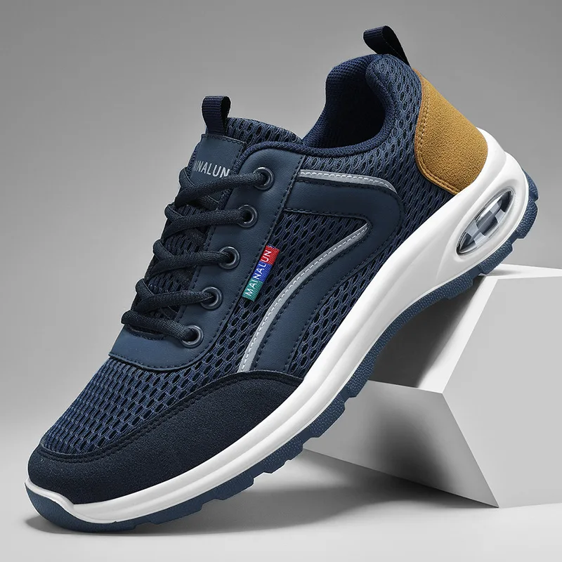 Men's Trendy Sports Shoes Lightweight Breathable Modern Non Slip Shoes Suede Detailing Outdoor Stylish Daily Wear Men Sneakers