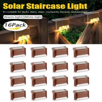 12PC Solar LED Lights Outdoor Garden Light Stairs Deck Lamp Solar Lights Waterproof Solar Step Light for Patio Yard Garden Decor