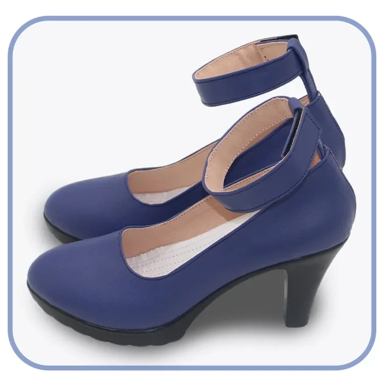 Spiel Blau Archiv Sorasaki Hina Cosplay Schuhe PU Leder Schuhe Halloween Karneval Stiefel Cosplay Requisiten Nach Maß