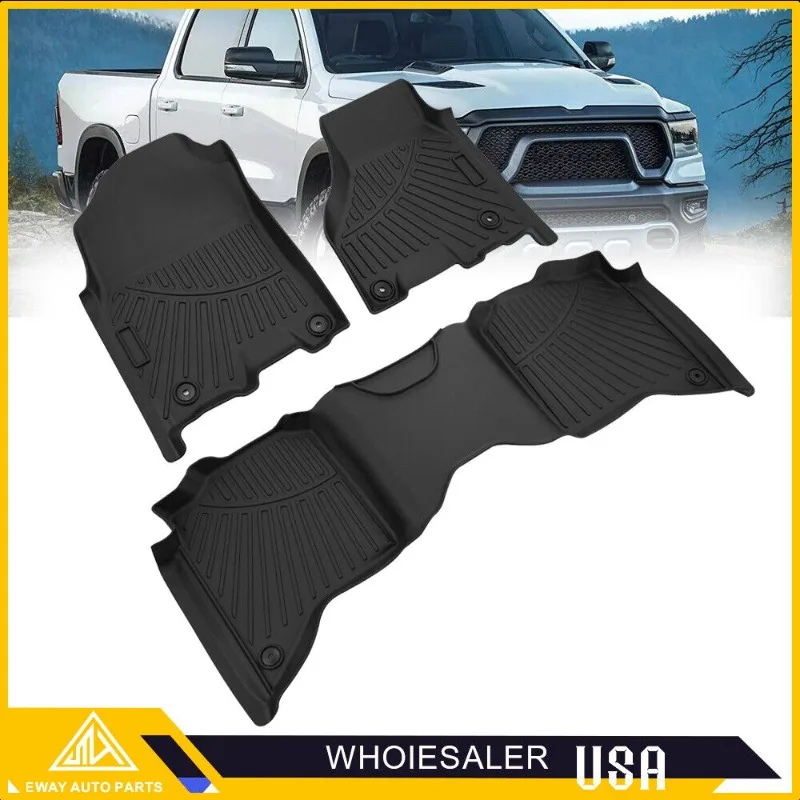 United States All Weather Floor Mats Cargo TPE Liners For 2019-2024 Ram 2500 3500 Front & Rear