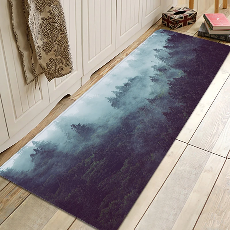 

Foggy Forest Carpet Antislip Alfombra Rug Tapis Tapete Floor Mat Trastar For Bedroom Kitchen Bathroom Casa E Jardim Maison Decor