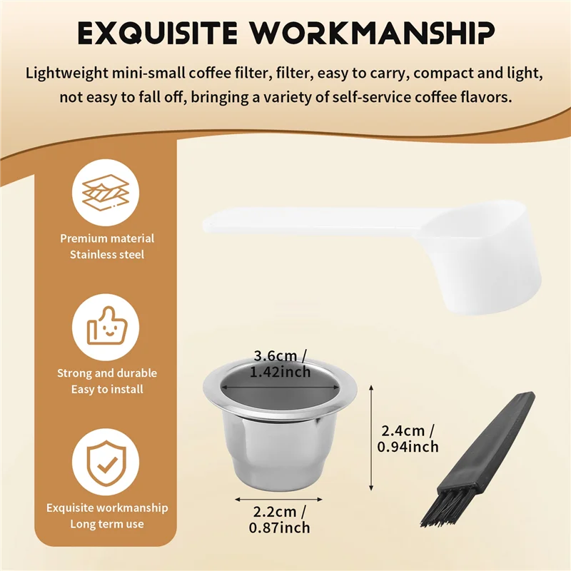 ABBK-1 dosettes 100 joints en acier inoxydable rechargeable Nespresso café Capsule réutilisable pour Machine Nespresso expresso cafetière C
