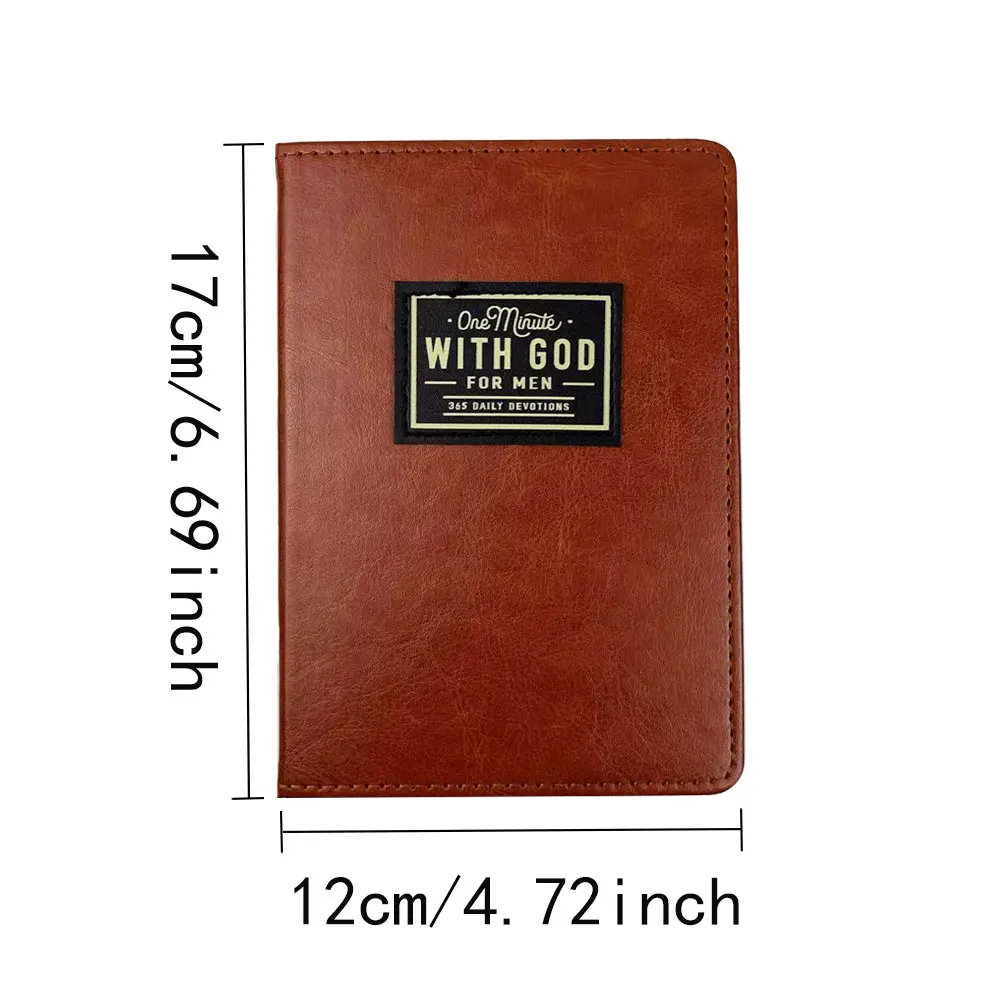 Diario de Reflexión con Tapa Dura para Hombres, 365 Días, Cuaderno de Gratitud, Libro de Registro Personal Portátil