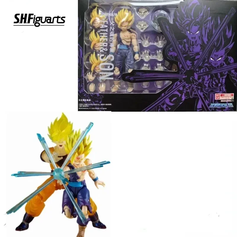 В наличии Demoniacal Fit Dragon Ball DF SHF Набор отца и сына Гохан Гоку Аниме Фигурки Модель Коллекционер Праздничные Подарки Игрушки