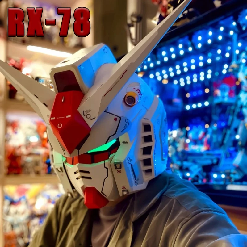 

Rx-78 Anime Peripheral Cosplay Assembly Model Helmet Collection With Base Wearable Robot Helmet Kit Model Boy Toy Birthday Gifts