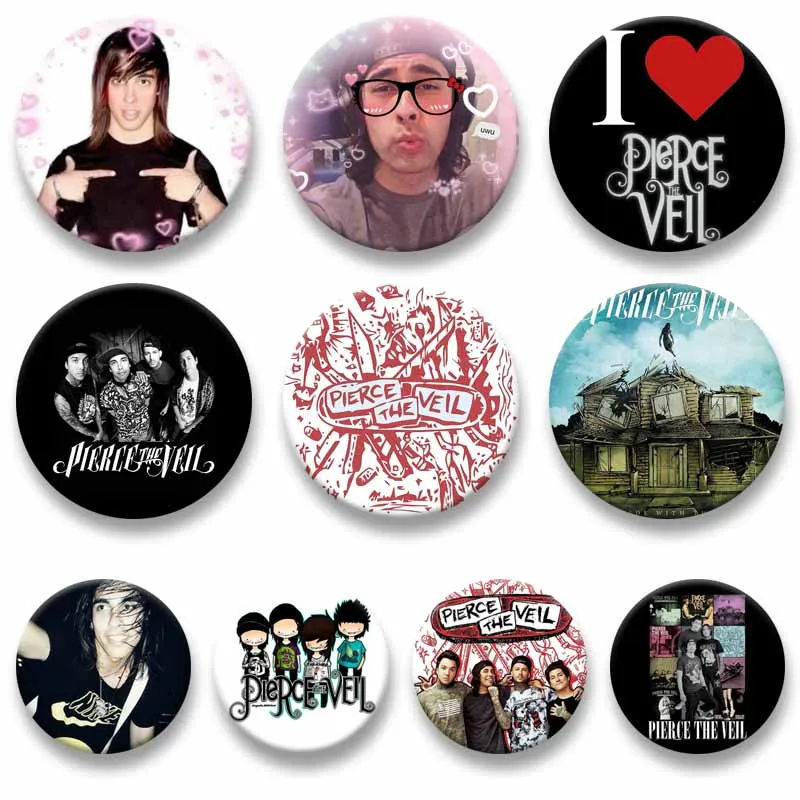 

Rock Band Brooch on Clothing Backpack Pop Singer Pierce The Veil Badge Costume Fashion Jewelry Pins Accessories Collectible Gift
