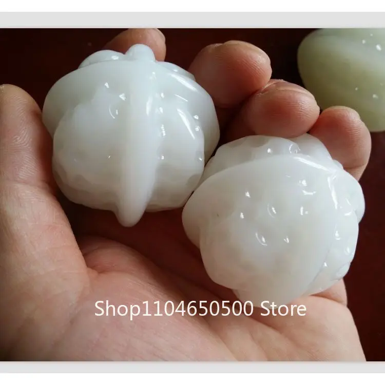 

Hetian Нефритовый грецкий орех Мяч для ручной игры Нефритовый орех Фитнес-мяч Палец Чистый 1 пара