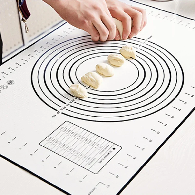 60/50/40cm Silicone Pad Baking Mat Sheet Kneading Dough Mat for Kitchen Rolling Dough Pizza Large Dough Non-Stick Maker Holder