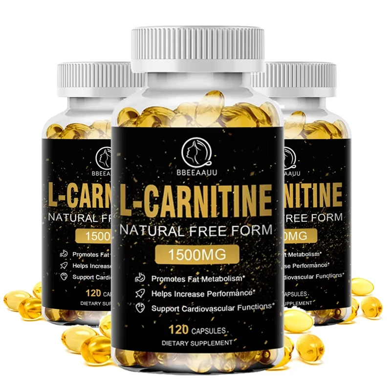 

BBEEAAUU L-Carnitine Capsules Promote Fat Metabolism Support Energy & Growth Muscles Burning Fat Sport Supplement Health Diet