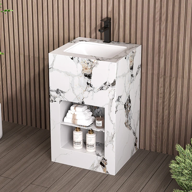 في الهواء الطلق حوض عمود لائحة تمديد كونترتوب حجر فندق بار KTV حوض غسيل مغسلة #3