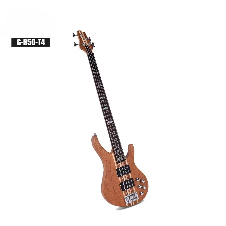 Hot Sale High Quality 4 Strings Maple+mahogany Electric Bass Guitar