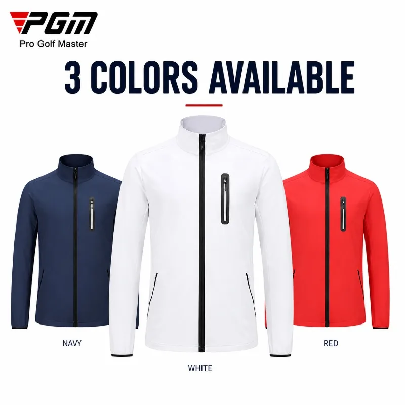 PGM Men Golf Jacket Windproof Breathable Lightweight Performance Outerwear for Golf Running Walking Travel