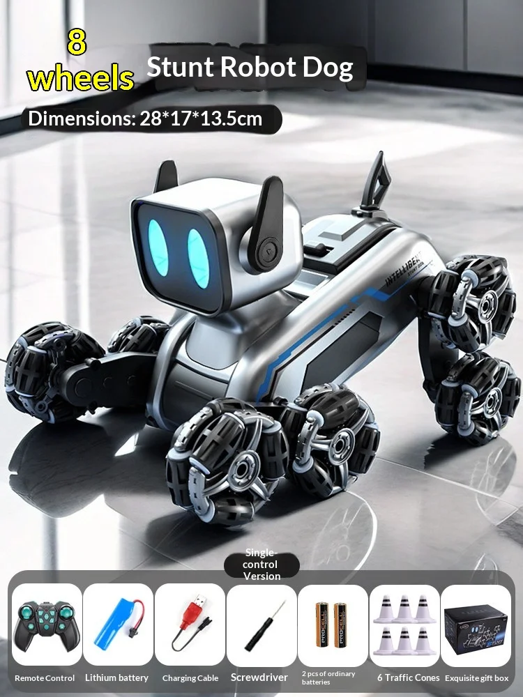 

Intelligence Robotic Dog Electric Remote Control Car Boy Toy Children Car Eight Wheel Gesture Sensing Pet Dog Toy Birthday Gift