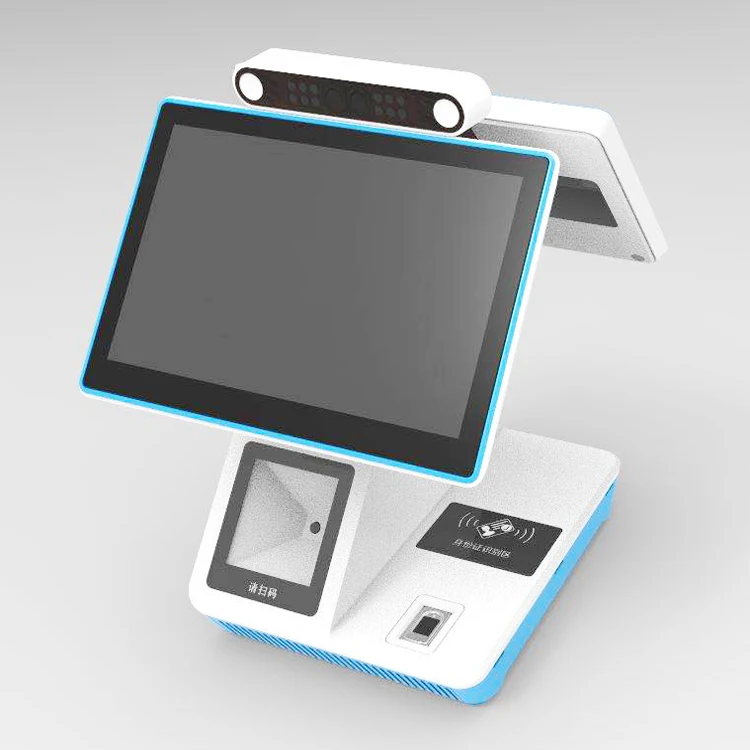 

Facial Recognition 13.3inch Dual Screen Pos System Android Face Recognition Attendance Machine Time Attendance