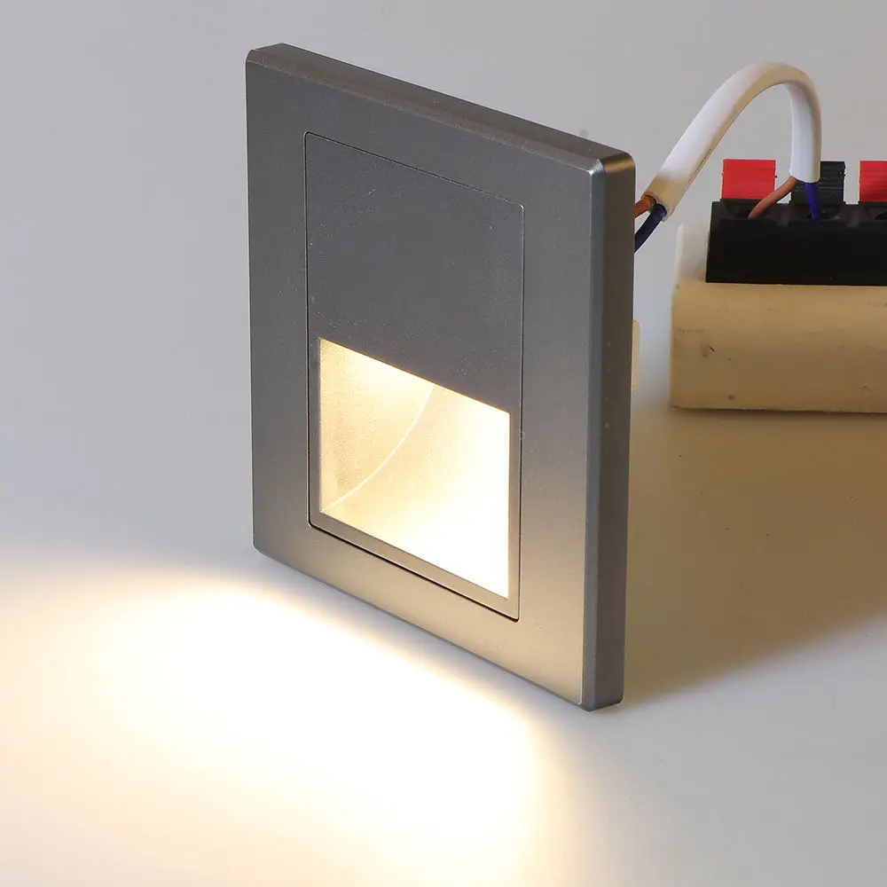 PIR Motion Detector Light Sensor led lights AC 110V-240V Recessed staircase bedroom wall lamp led night light