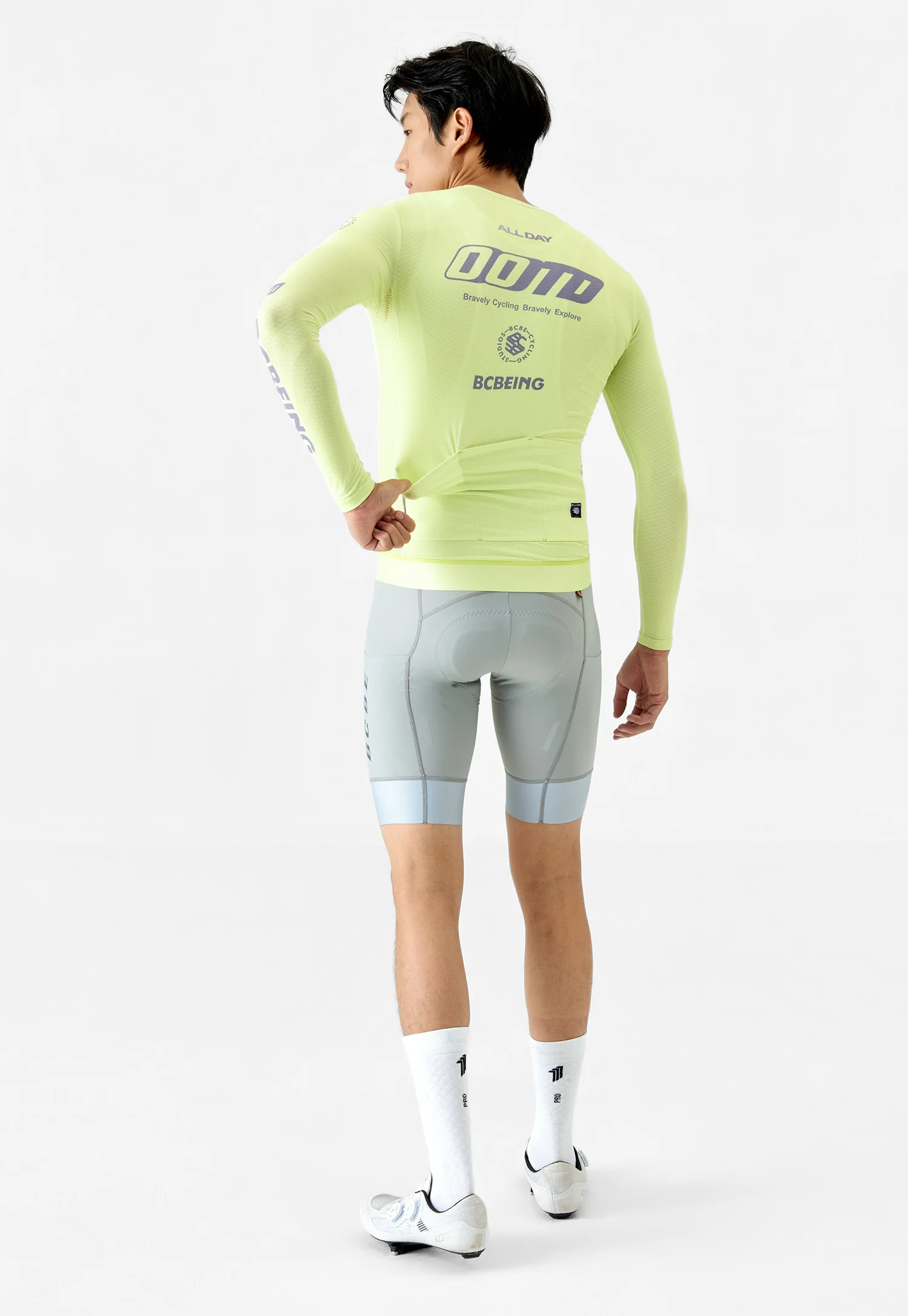 BCBE-ING Radtrikot Langarm Hochwertige Profi-Team-Rennpassform Fahrradtrikot Atmungsaktives Netzgewebe Rennrad-Shirts Tops – Detail 13