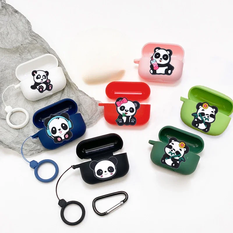 funny Panda Case for JBL Wave 200TWS Case Cute Silicone Earphones Cover for JBL W200 hearphone Case