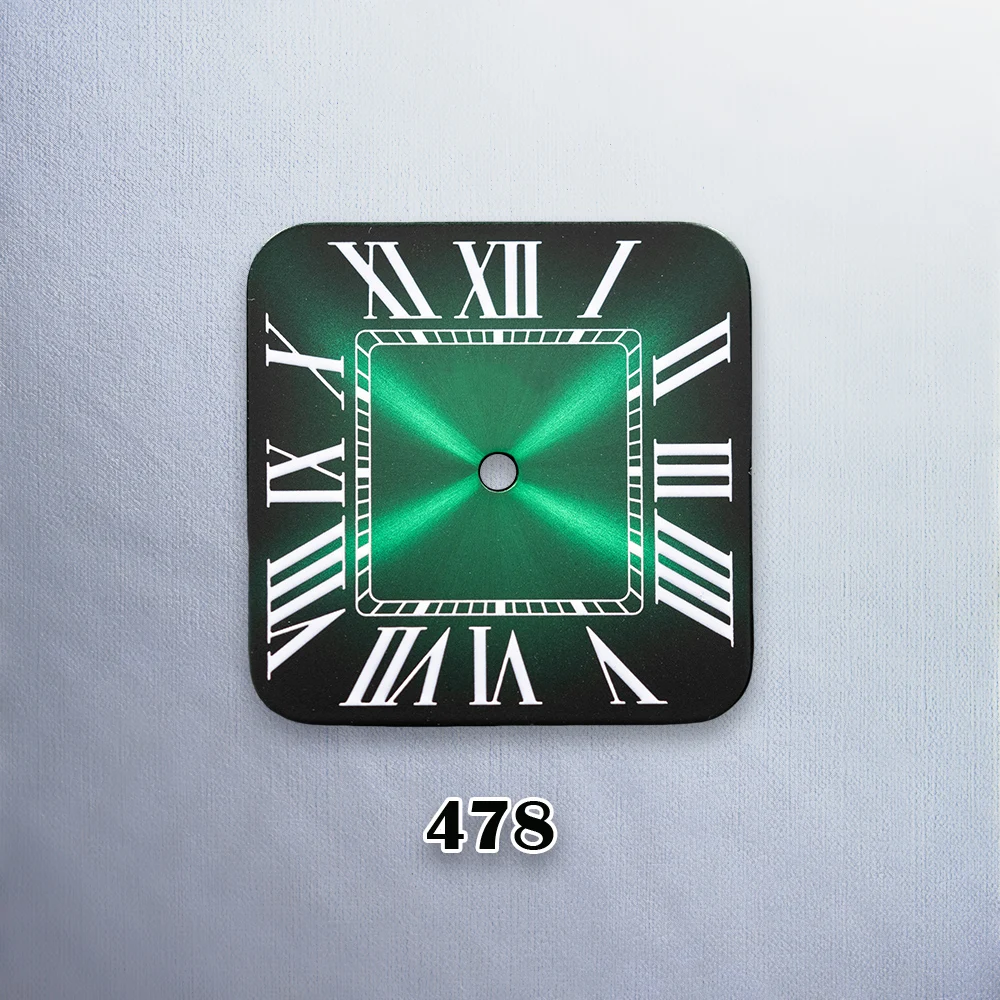 27mm S Logo Square Roman dial Blue No Noctilucentnt Suitable for NH35 NH36 Movement high quality Watch Modification Accessories