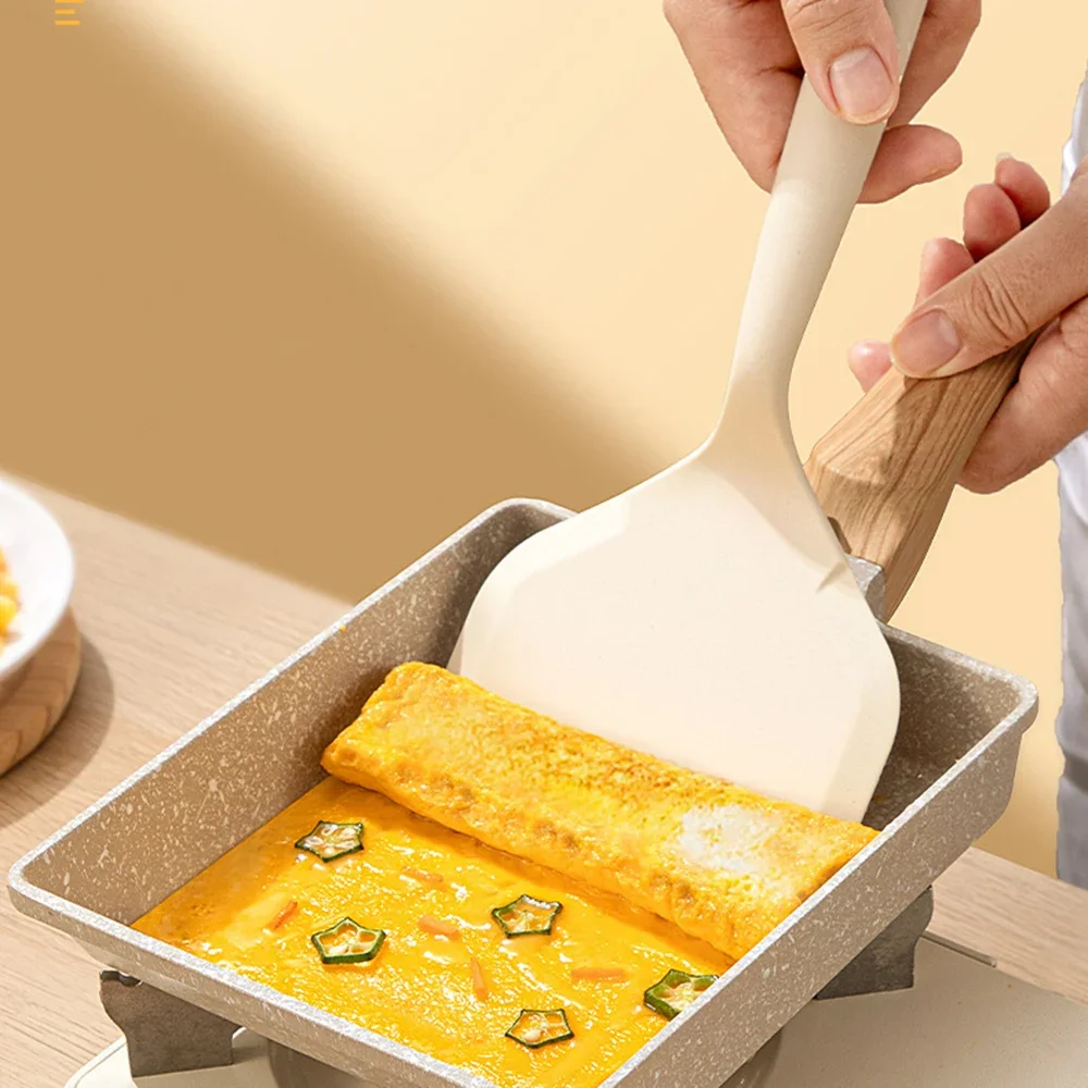 1Pcs Silicone Spatula Food Grade Cooking Utensils Baking Tamagoyaki Non-stick Cookware Steak Pizza Spatula Kitchenware Tools
