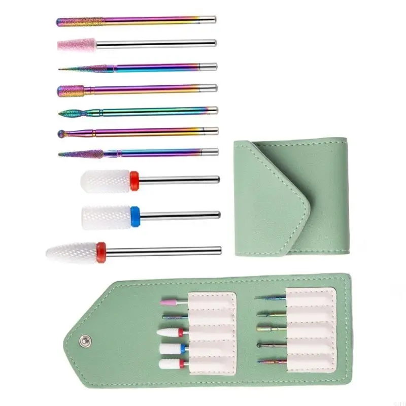 Bit forage à ongles en diamant Q1FB Portable pour conception d'art à ongles machine à forage électrique, manucure,