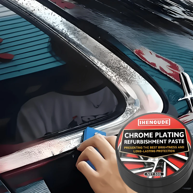 Professional Chrome Polishing Paste to Remove Water Stains, Rust Spots, Blueing, Oxidation, Metal Polishing Paste, Car Decoration Cleaner