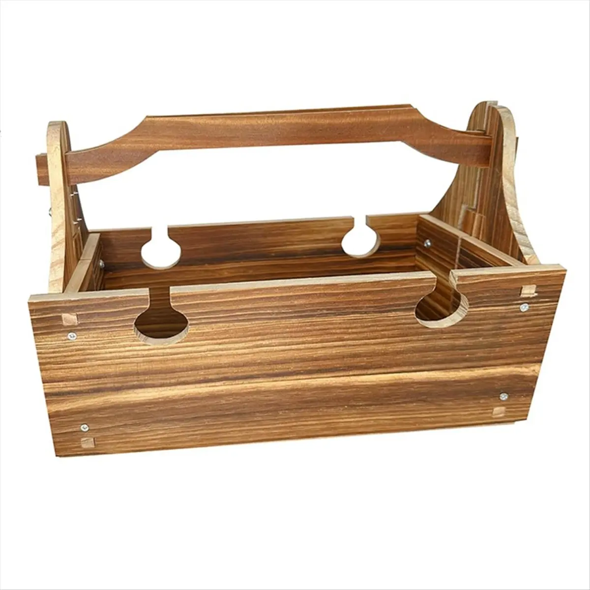 2026 Trend Wooden Outdoor Folding Picnic Table, Convertible Storage Wooden Basket, Natural Travel Camping Equipment