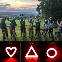 Heart Shape Bicycle Taillight USB Rechargeable MTB Road Bike Rear Light Waterproof Cycling Night Warning Tail Lamp Lantern