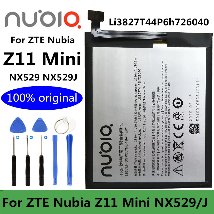Оригинальный новый аккумулятор 2830 мАч Li3827T44P6h726040 для ZTE Nubia Z11 Mini NX529 NX529J